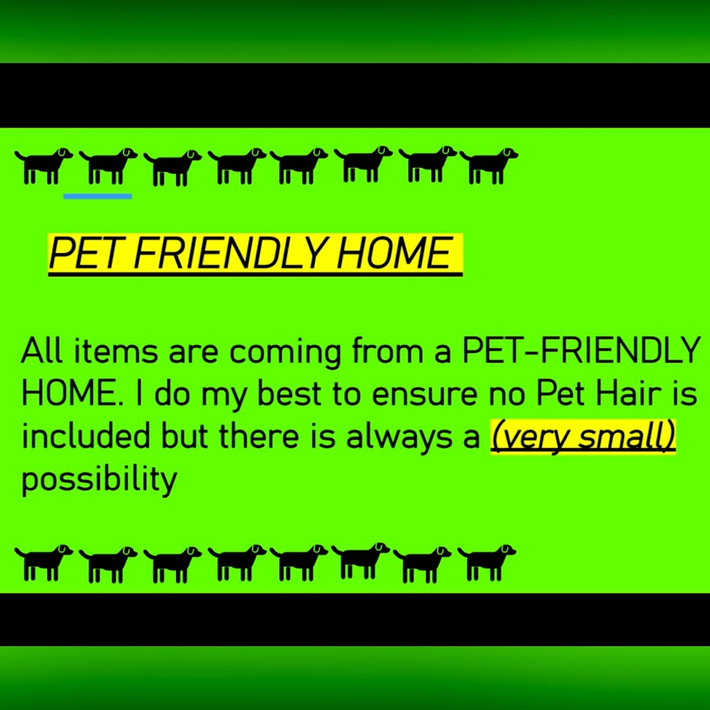 PET FRIENDLY HOME - I do my best to ensure no pet hair is included - see image.